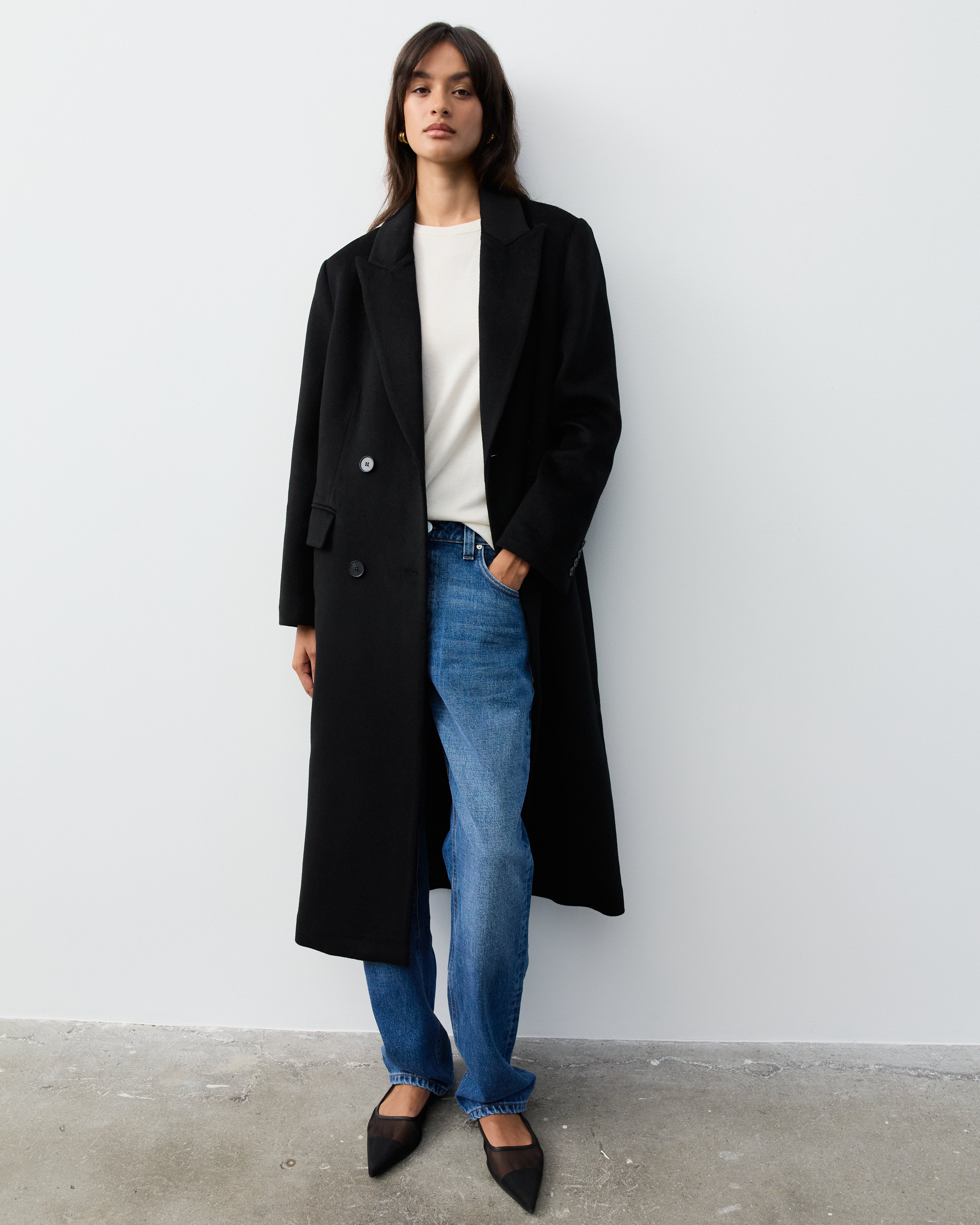 Over coat black best sale