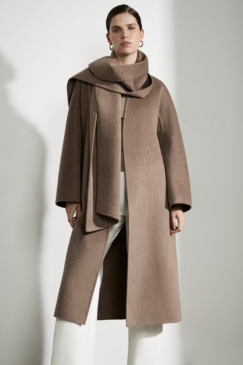 SCARF 180CM CHOCOLATE BROWN CASHMERE