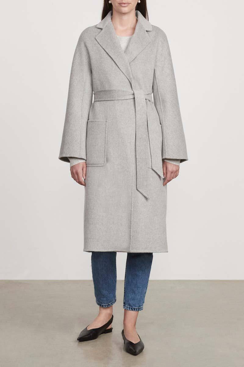 Pale grey coat best sale