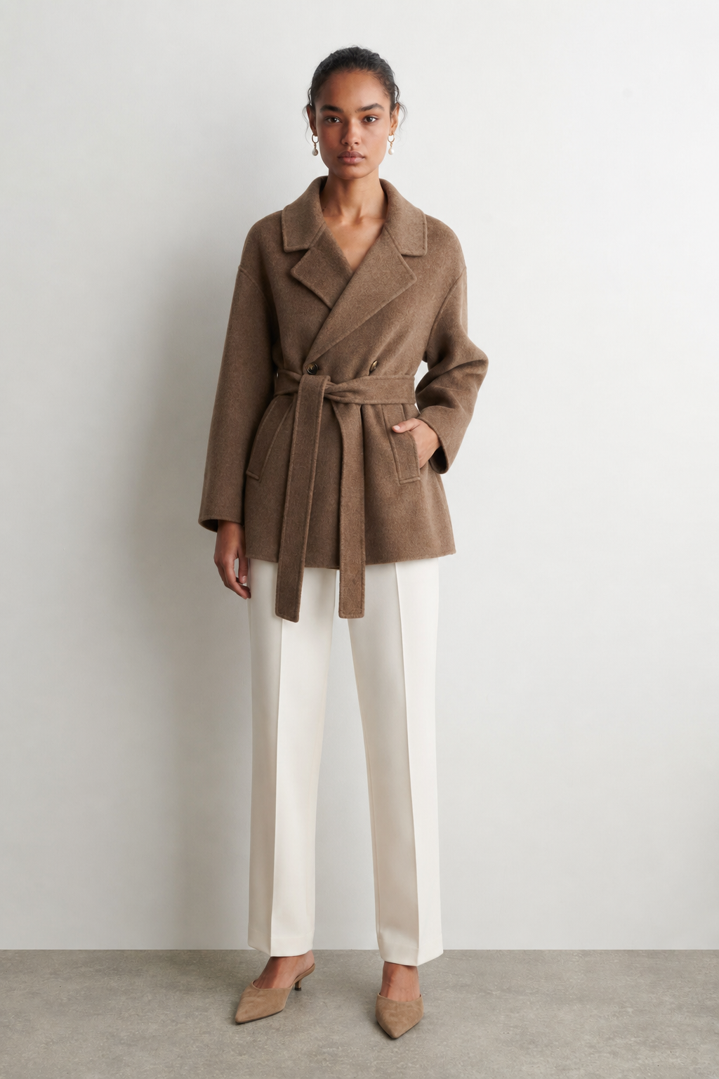 The London Jacket Chocolate Melange | Cashmere | The Curated AU