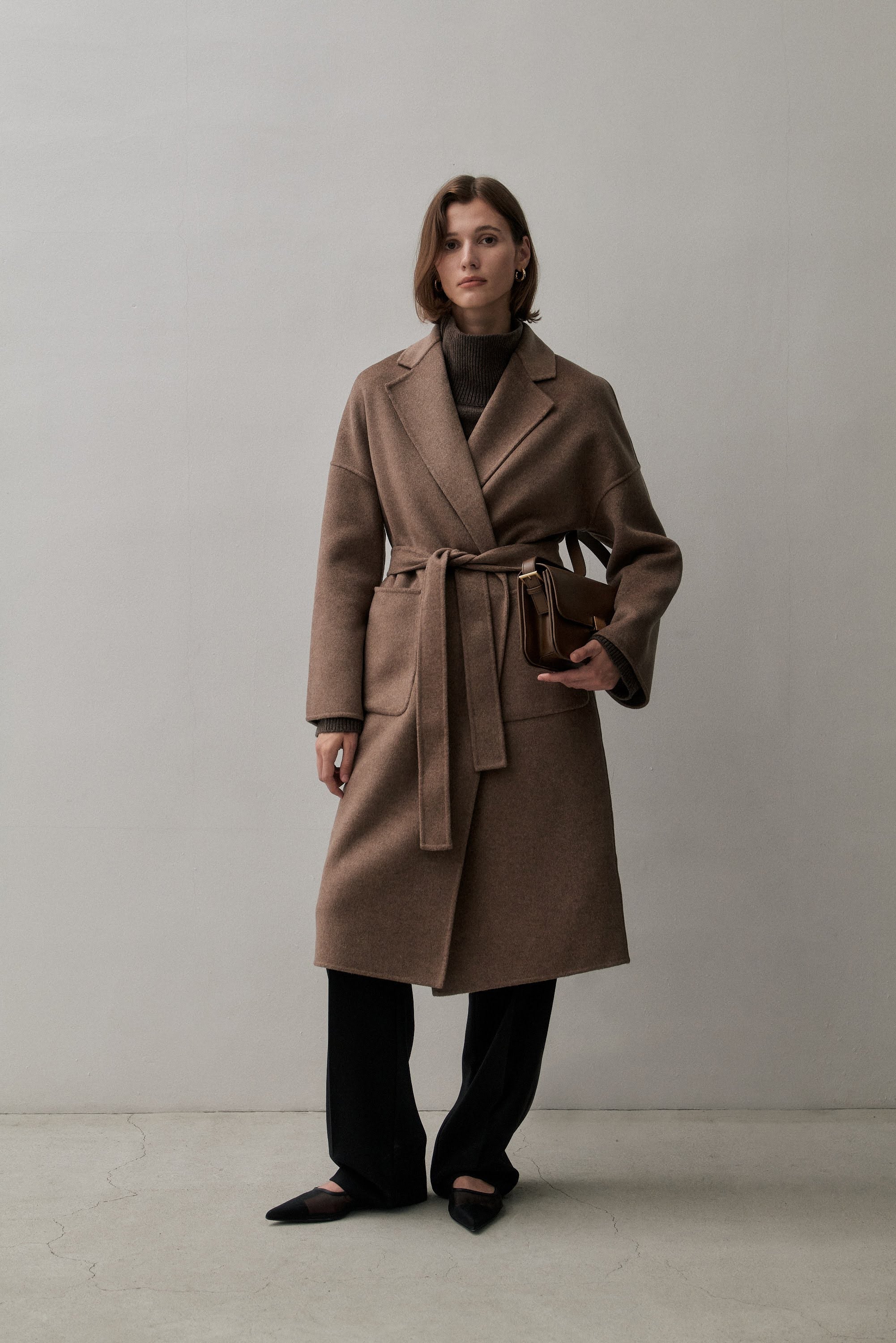 THE BOYFRIEND COAT CHOCOLATE MELANGE – THE CURATED