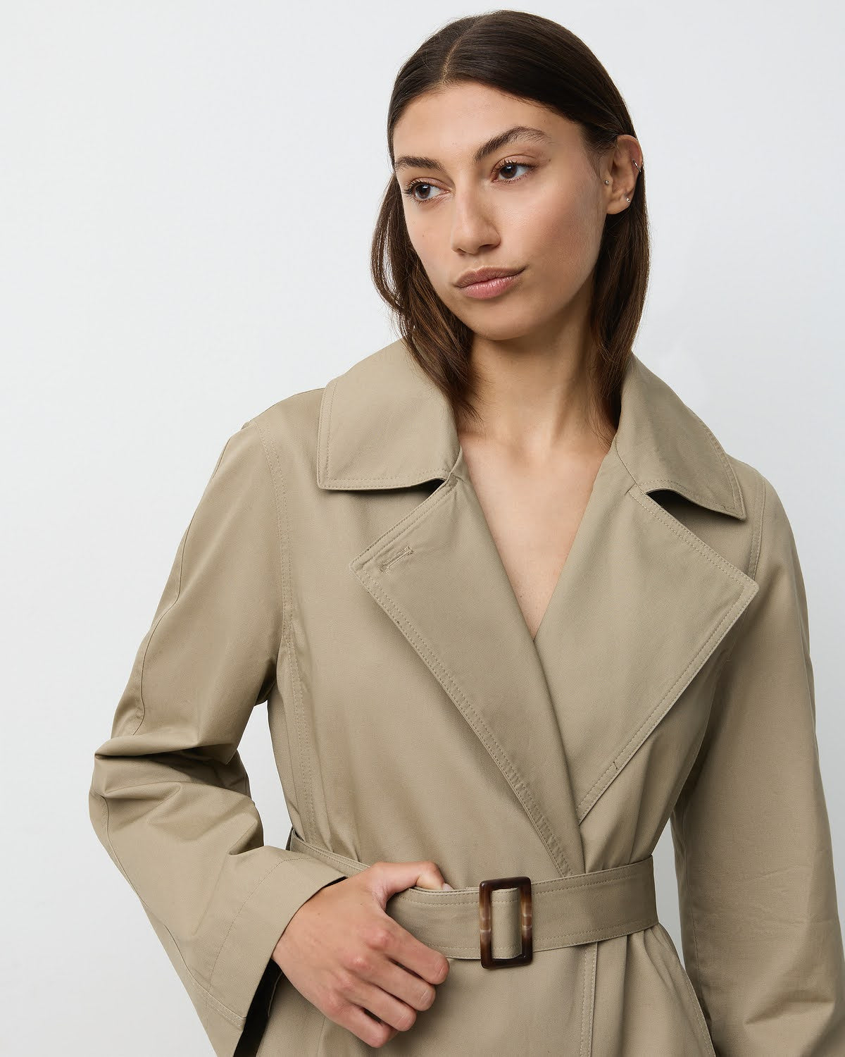 THE TAILORED TRENCH- SAGE GREEN – THE CURATED