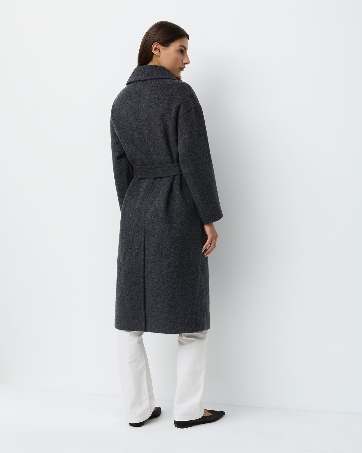 【CLASSICO】 Mezzo Coat Gray / FLCCDA2U34 Two-button double-breasted jacket grey ice melange | Calliope