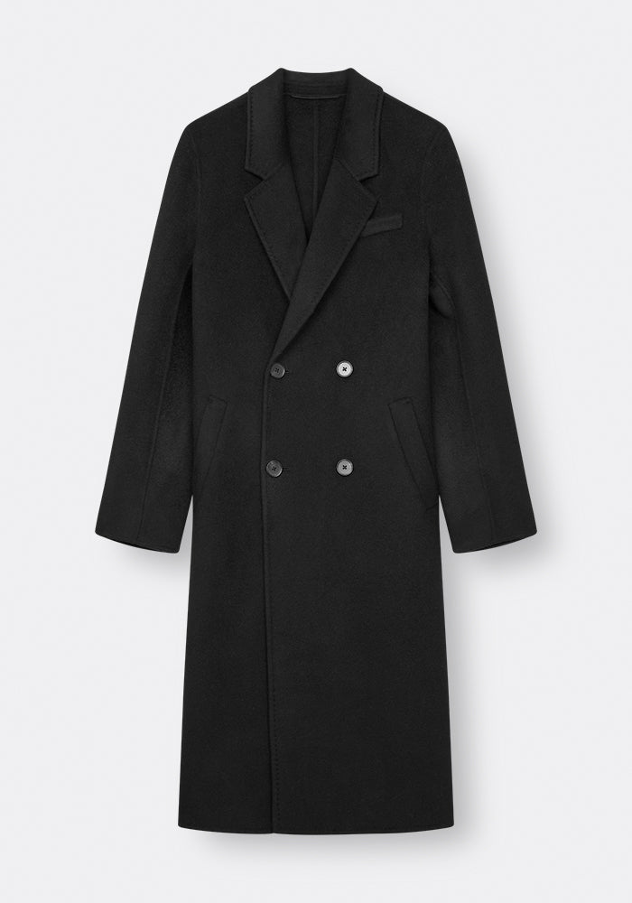 THE MENS DOUBLE BREASTED COAT - BLACK – THE CURATED