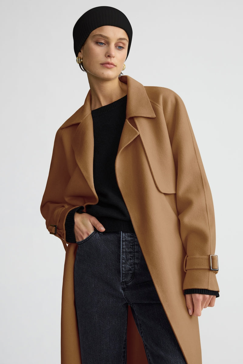 THE DOUBLE FACED TRENCH - CAMEL – THE CURATED