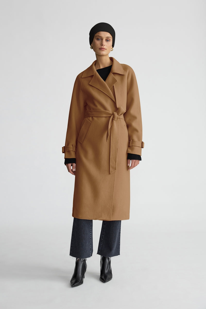 The Double Faced Trench Camel | Cashmere Wool | The Curated AU