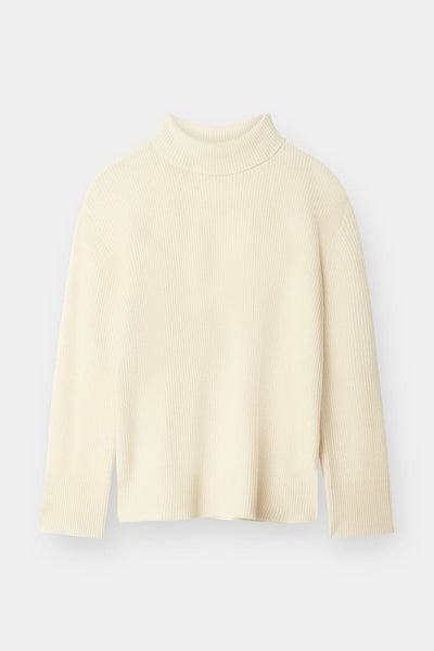 トップス turtleneck knit white THE OVERSIZED TURTLENECK - ECO WHITE – THE CURATED