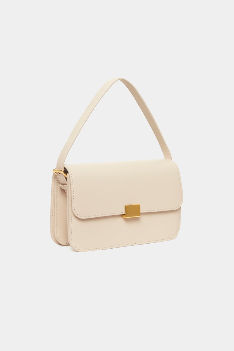 THE CLASSIC SHOULDER BAG - CREAM SMOOTH – THE CURATED
