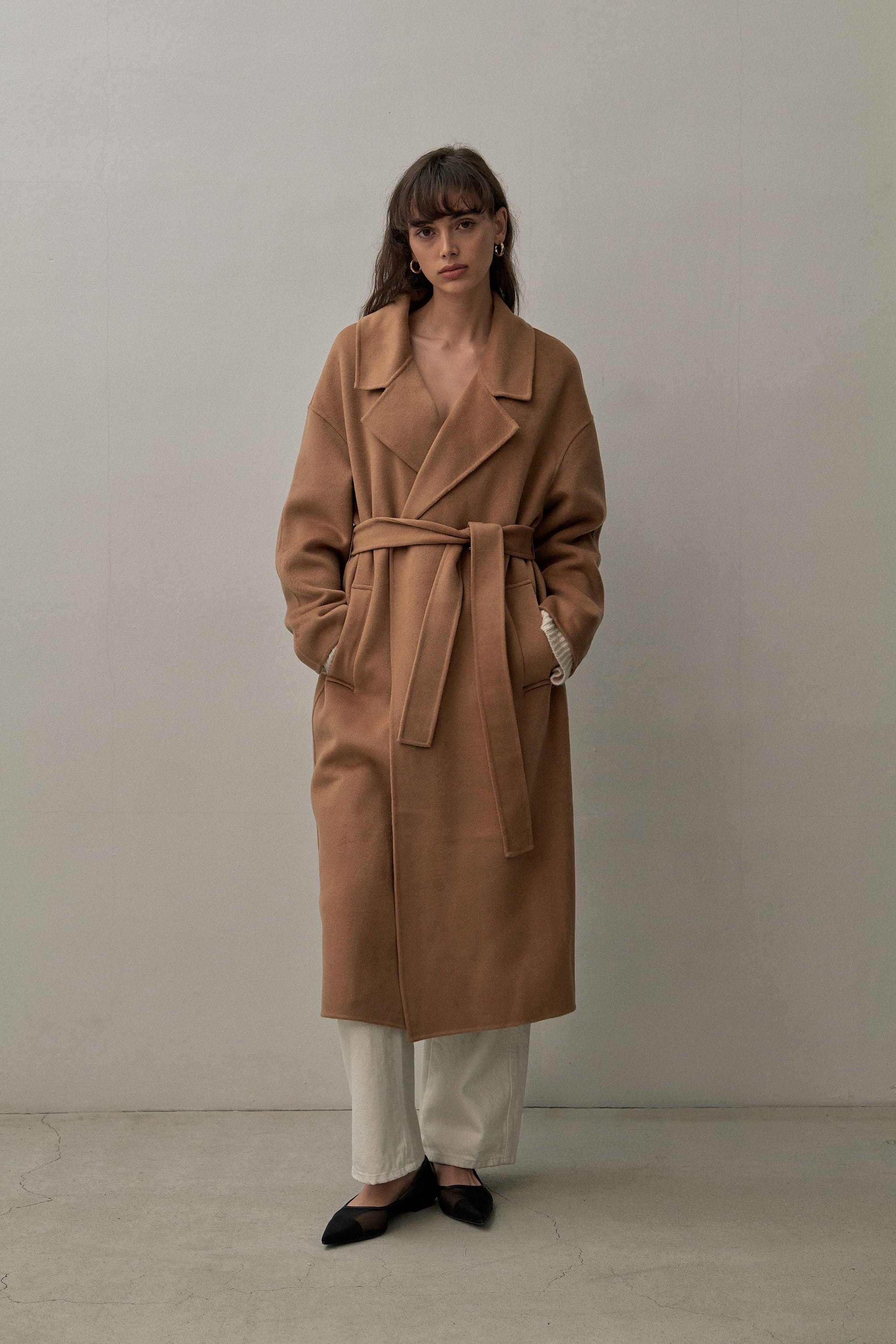 Zara women's hotsell camel coat