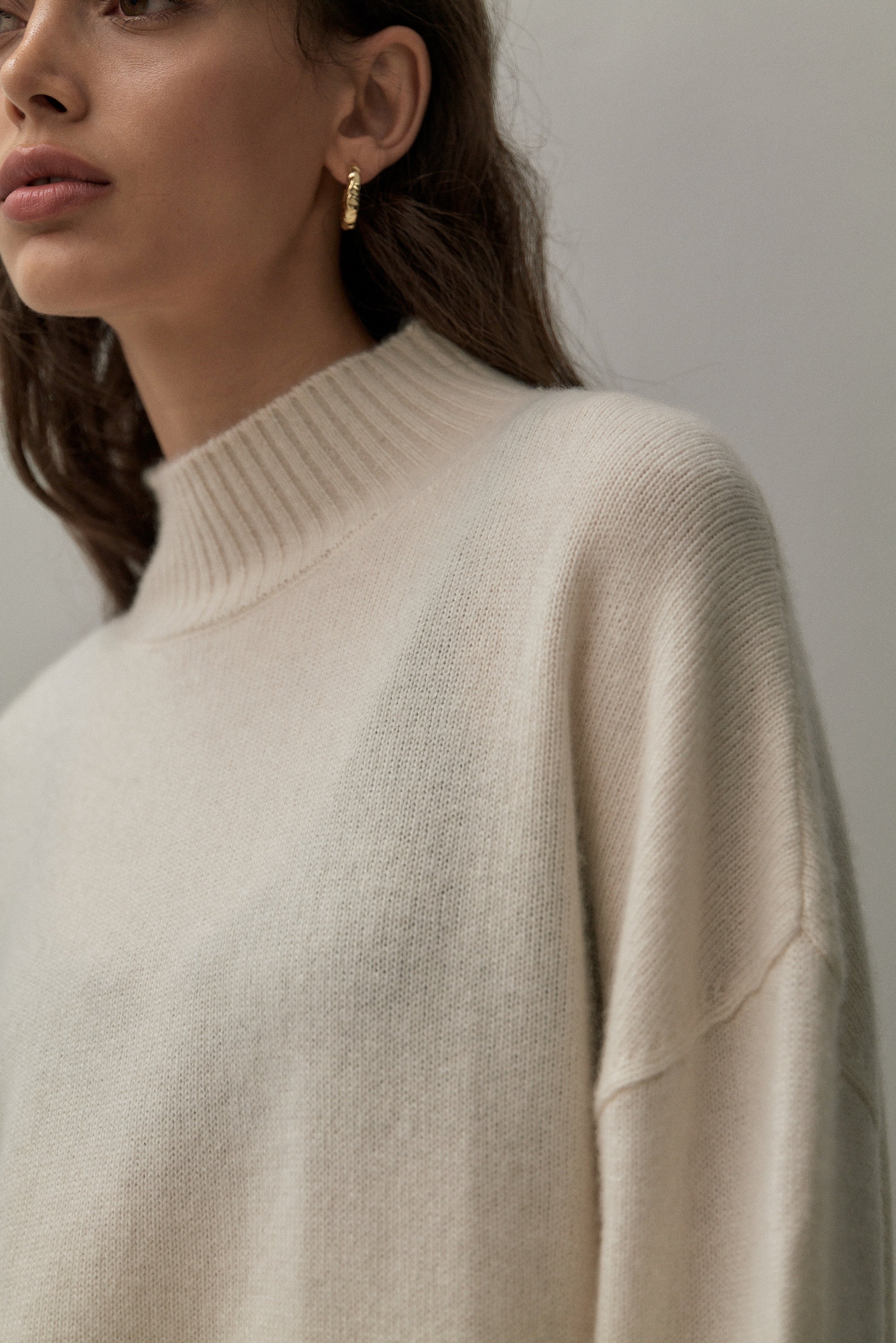 The Mock Neck Eco White Xs