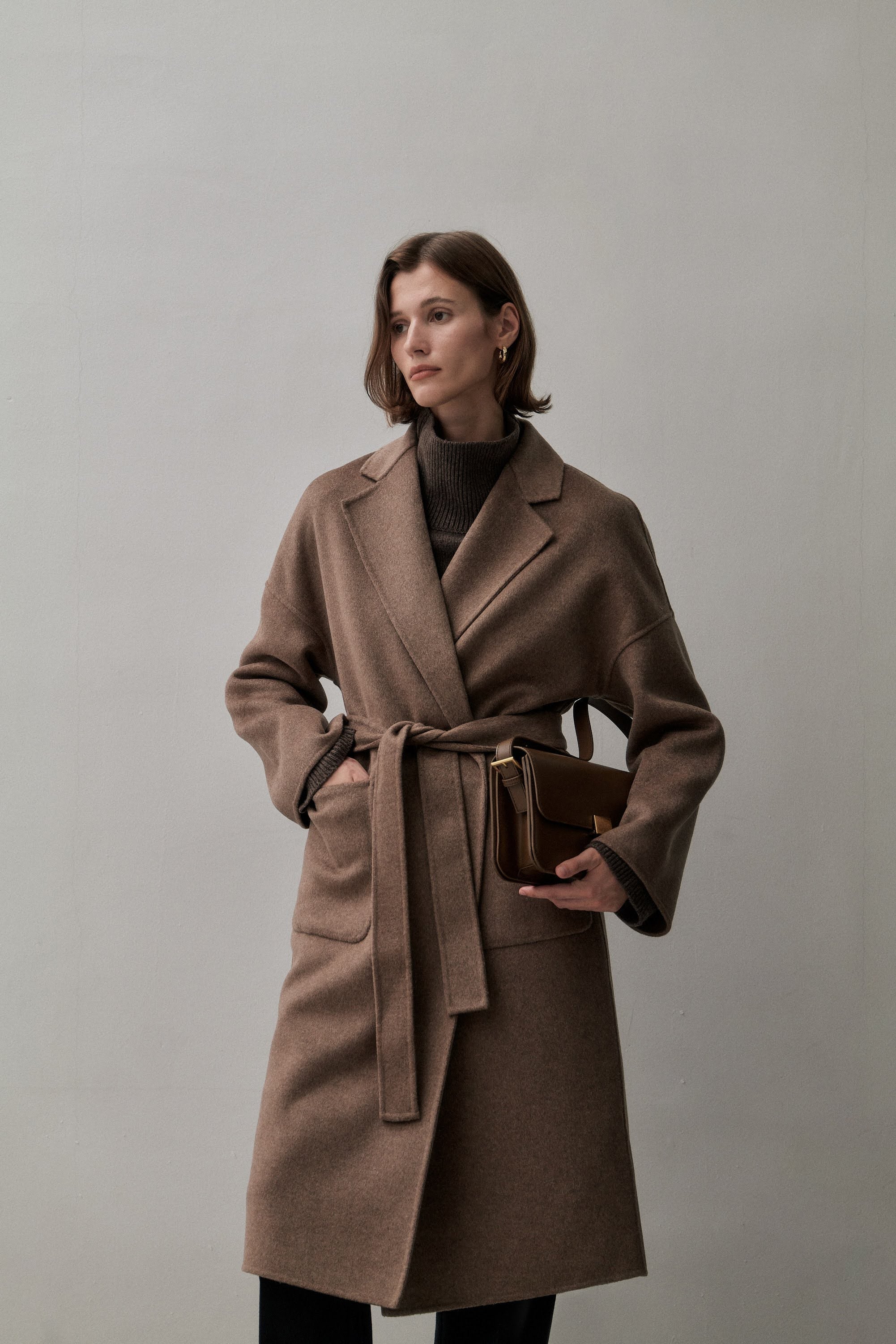 Chocolate sales wool coat