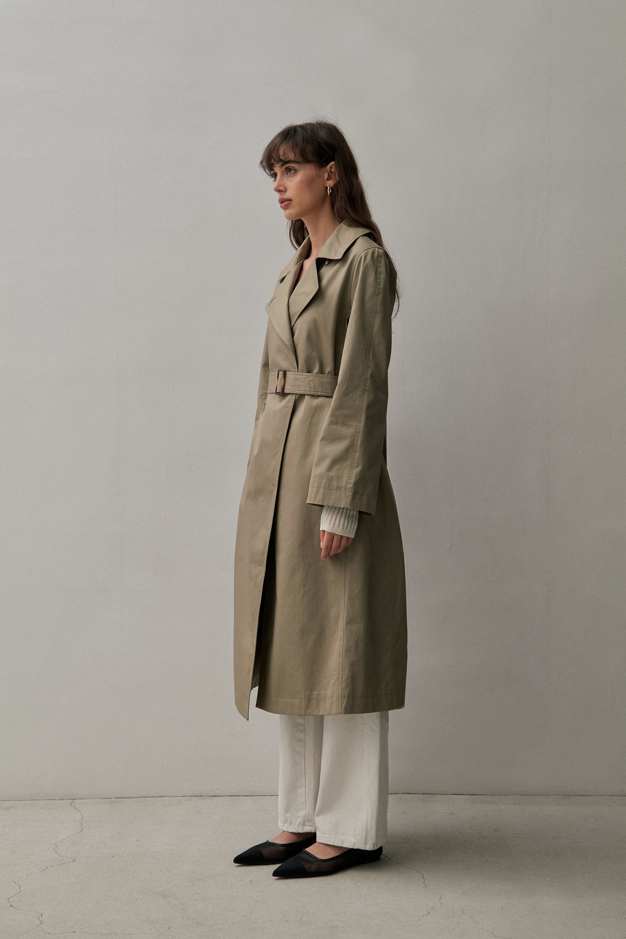 YOKE REVERSIBLE TRENCH COAT SAGE GREEN